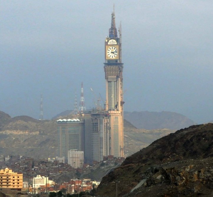 Makkah Clock Tower looks very majestic from the west