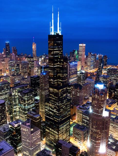 Willis Tower at night