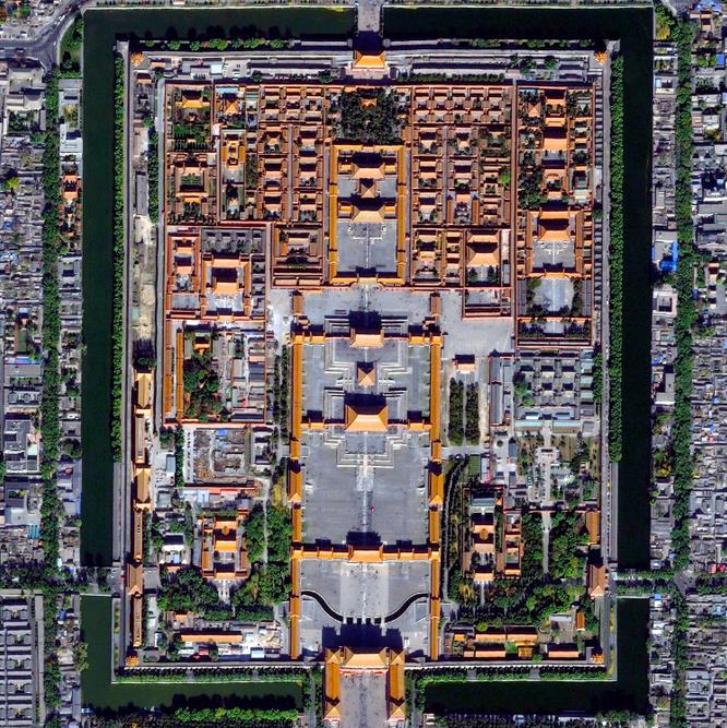 Forbidden City looked from above