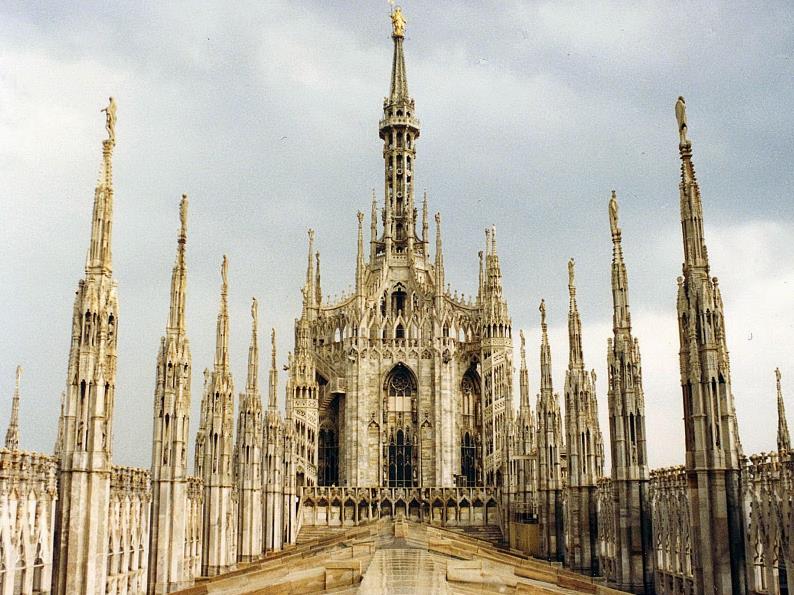 The observatory on the roof of Milan Cathedral