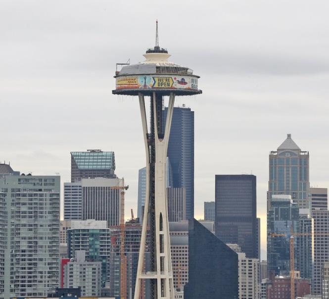 Space Needle under renovation