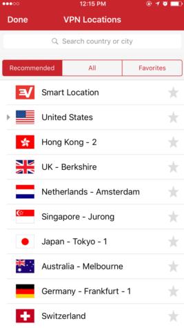 VPN locations