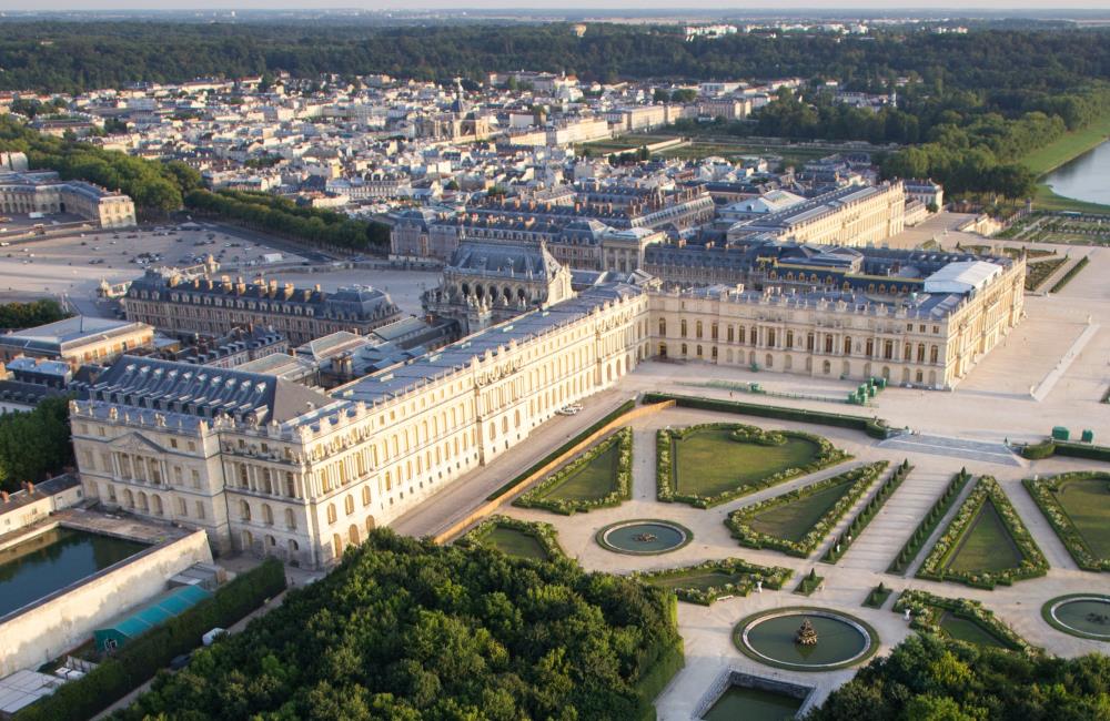 The building of Palace of Versailles