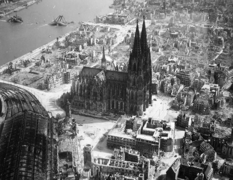 Cologne Cathedral during World War II