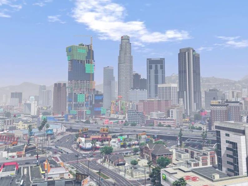 Skyline of Downtown Los Santos