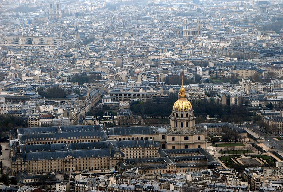 Les Invalides seen from the Eiffel Tower