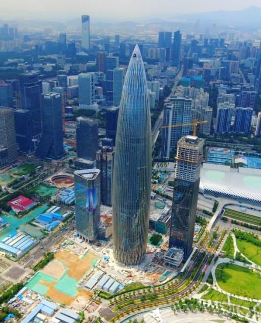 Aerial view of China Resources Tower
