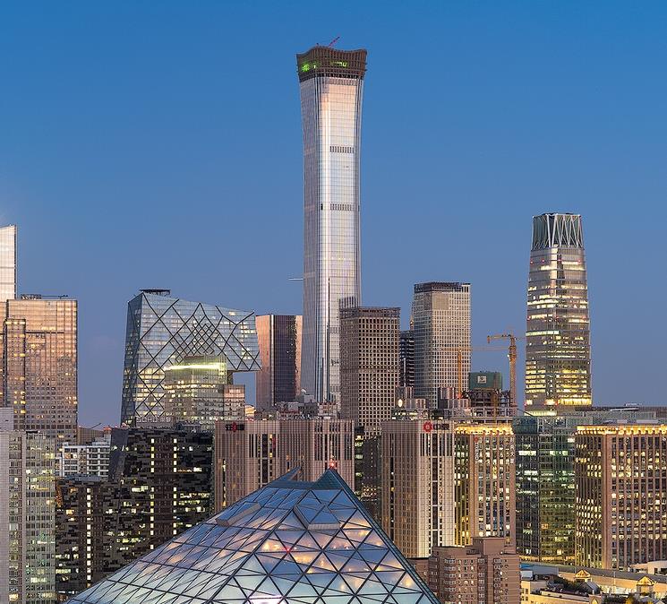 China Zun Tower and the skyline of the CBD