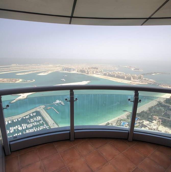 The Palm Jumeirah seen from the top floor of Princess Tower