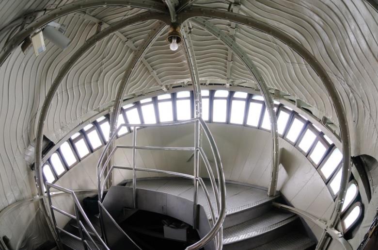 The interior view of crown of the Statue of Liberty