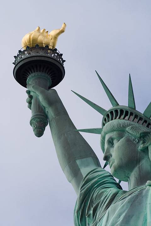 The torch of the Statue of Liberty