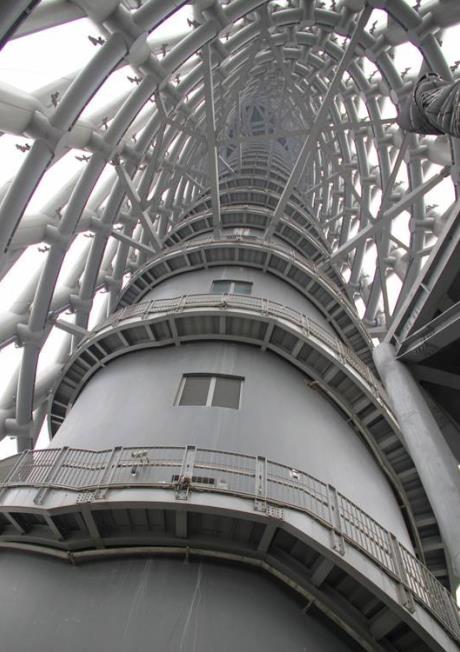 The spiral sky walk on Canton Tower