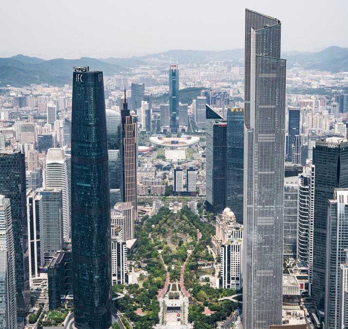West Tower, East Tower and CITIC Plaza