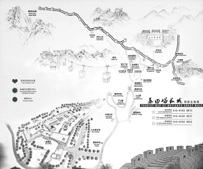 Map of Mutianyu Great Wall