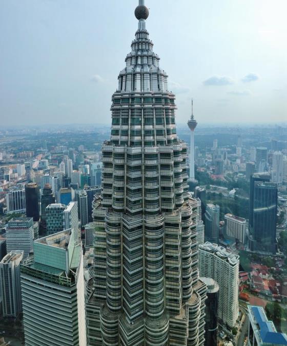 Tower 1 and the KL Tower in the distance