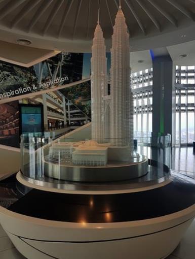 A model of Petronas Towers in the observatory