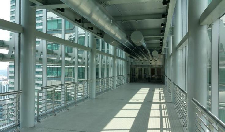 Interior view of the skybridge