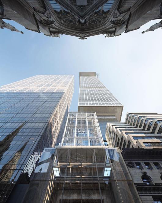 Looking up at Tower Fifth