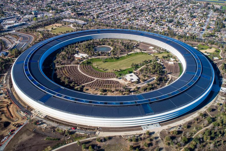 Aerial view of Apple Park