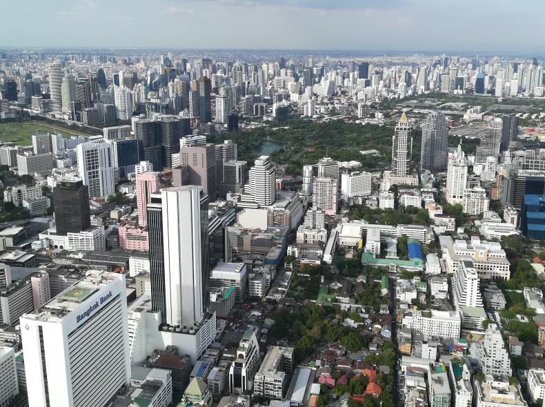 Lumphini Park seen from the observation deck