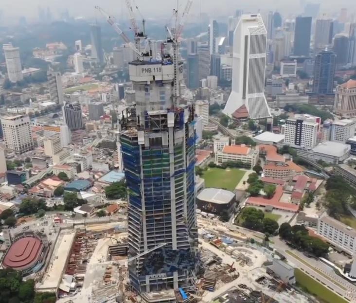 Merdeka PNB 118 reaches 50th floor