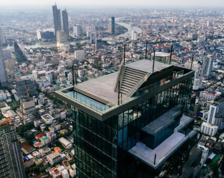 The rooftop of King Power MahaNakhon