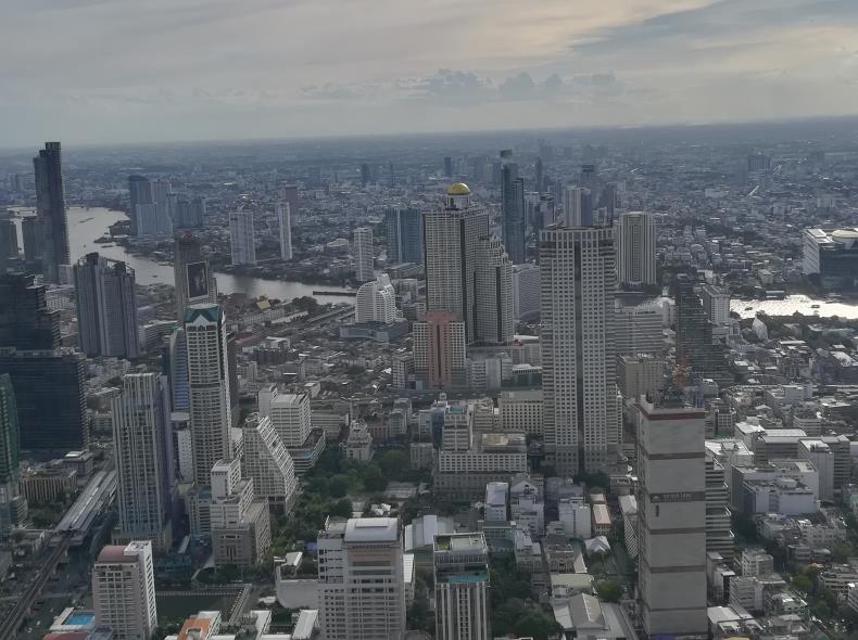 The skyline seen from the observation deck