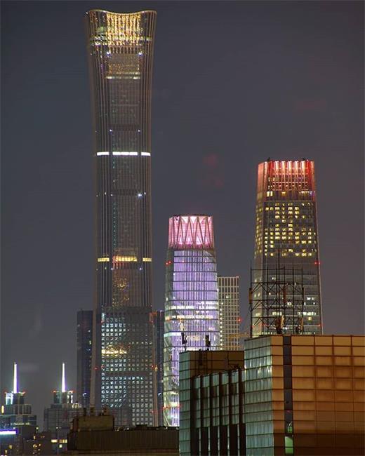 Three tallest buildings in the CBD area of Beijing