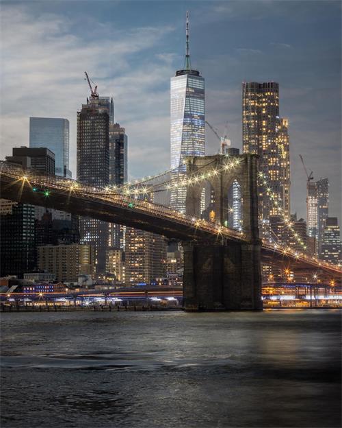 The skyline of Lower Manhattan