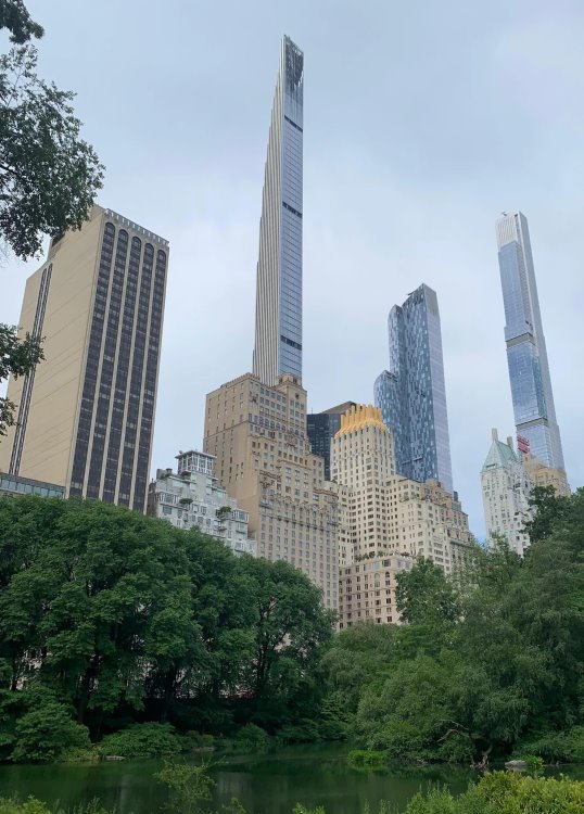 The Steinway Tower seen from Central Park