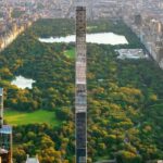 111 West 57th Street, with Central Park in the background