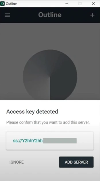 客户端自动检测到access key